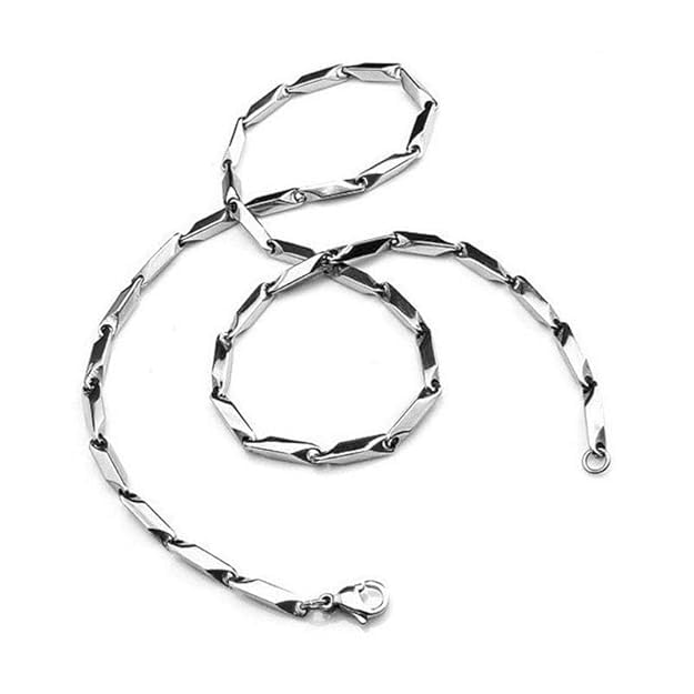 Silver Color Stainless Steel Rice Chain for Men and Boys
