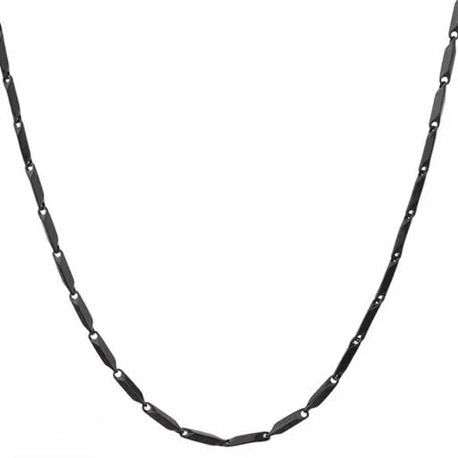 Stylish &Trendy Black Rice Chain Stainless Steel Rice Neck Chain for Men & Boys Stainless Steel Chain SIze 20"