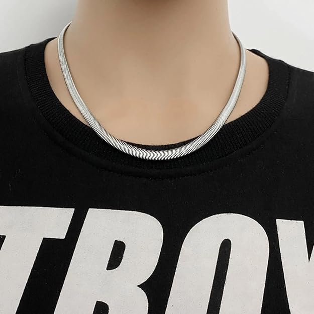 Snake Chain Fashion Jewellery Silver Plated Chain Suitable For All Occastion Sterling Stainless Steel Chain 22"