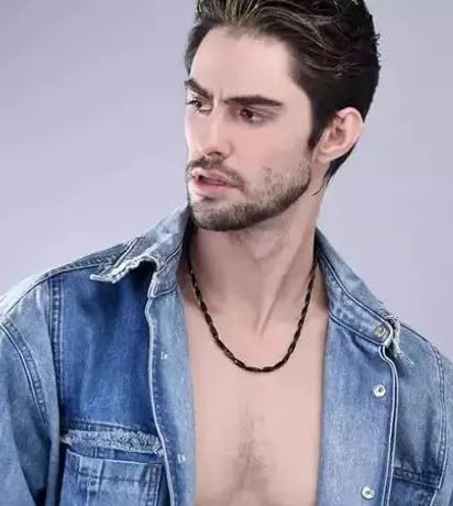 Stylish &Trendy Black Rice Chain Stainless Steel Rice Neck Chain for Men & Boys Stainless Steel Chain SIze 20"