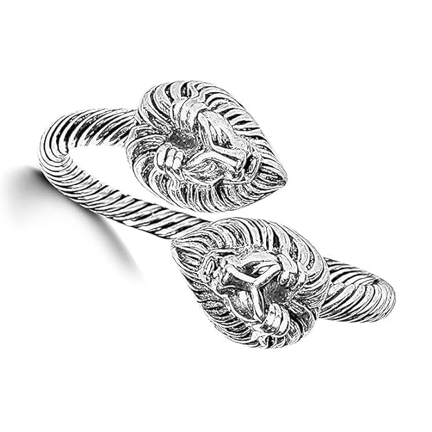 Fancy Lion Face Stainless Steel Heavy Strong Openable Adjustable Free Size Bahubali Lion Bracelets for Men &amp; Boys