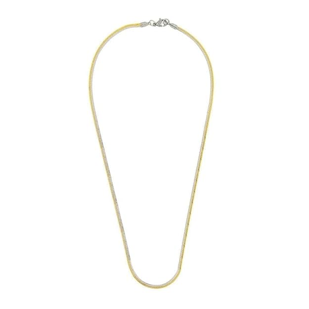 Stainless Steel Gold Plated Snake Smooth Herringbone Chain 20