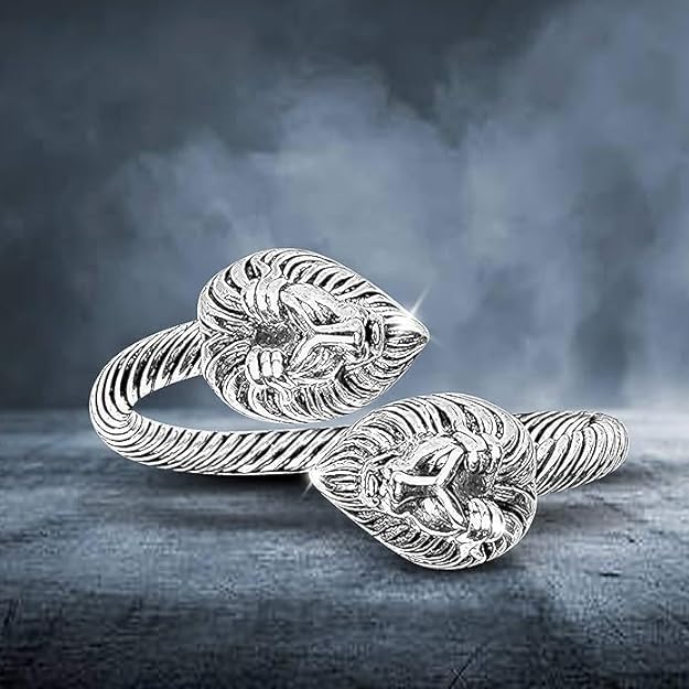 Fancy Lion Face Stainless Steel Heavy Strong Openable Adjustable Free Size Bahubali Lion Bracelets for Men &amp; Boys