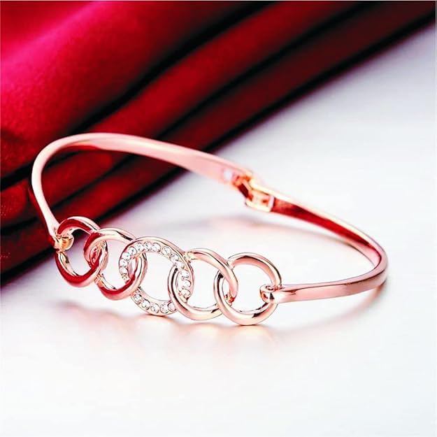 Gold Plated Cubic Zirconia Sstudded Stylish Bracelet