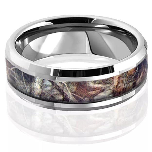 Mens Wedding Tungsten Steel Rings Band New Black Carbon Fiber 8mm Tungsten Steel Carbide Ring Size 17-20