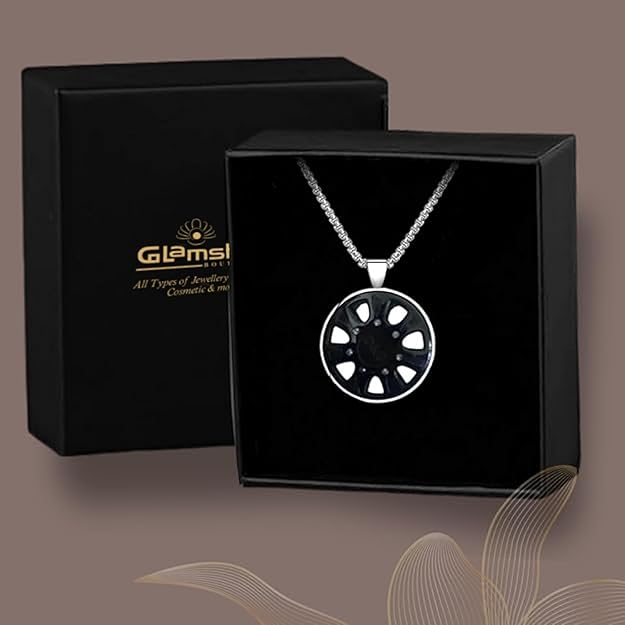 Wheel Rim Pendant with Stainless Steel Chain and 22" Chain for Men & Boy