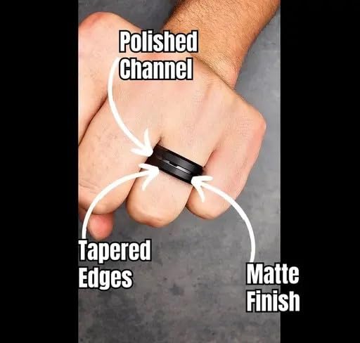 Style Stainless Steel Rings for Men Balck Band Ring Western Band Ring for Men and Boys Size 17-20