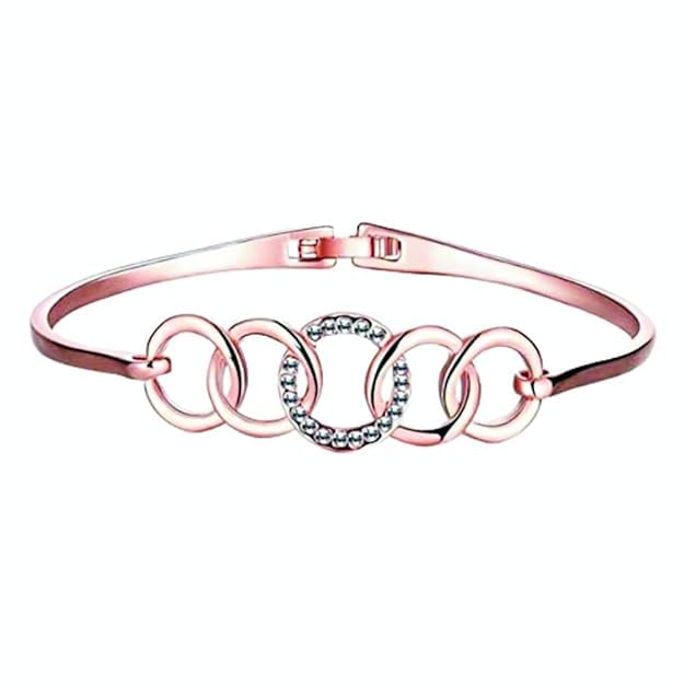Gold Plated Cubic Zirconia Sstudded Stylish Bracelet
