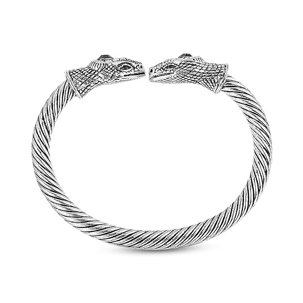 Fancy Snake face Kadas Unisex Cuff Bracelets for Men & Women Boys