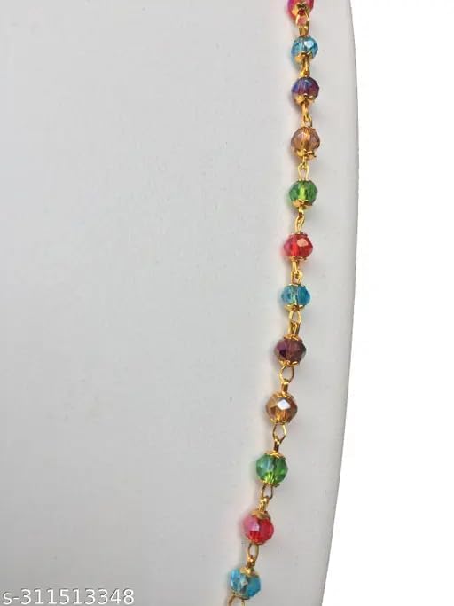 Stylish Traditional Gold Plated multicolored Golden Long Chain/Matar Mala/Necklace for Girls and Women 22 inch