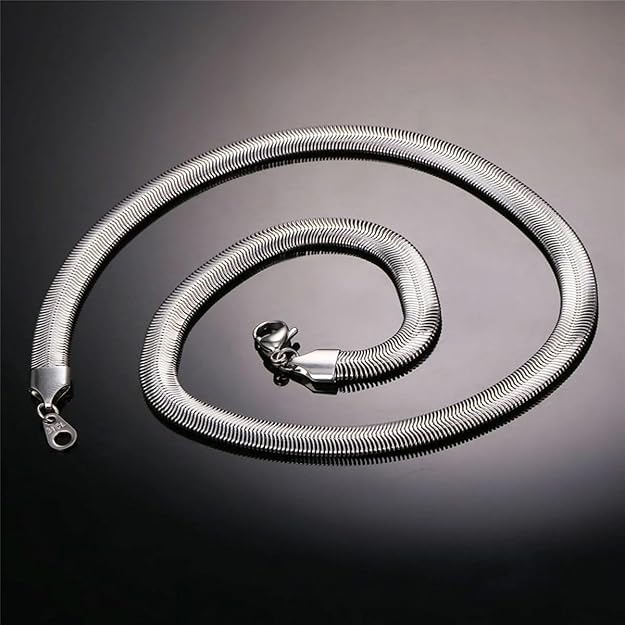 Snake Chain Fashion Jewellery Silver Plated Chain Suitable For All Occastion Sterling Stainless Steel Chain 22"