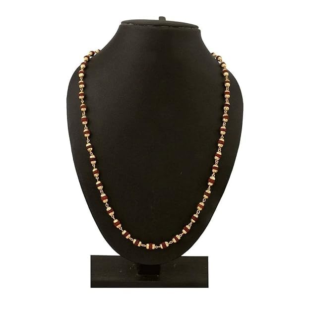 Rudraksh Mala Long Chain for Men and Boys (Brown)