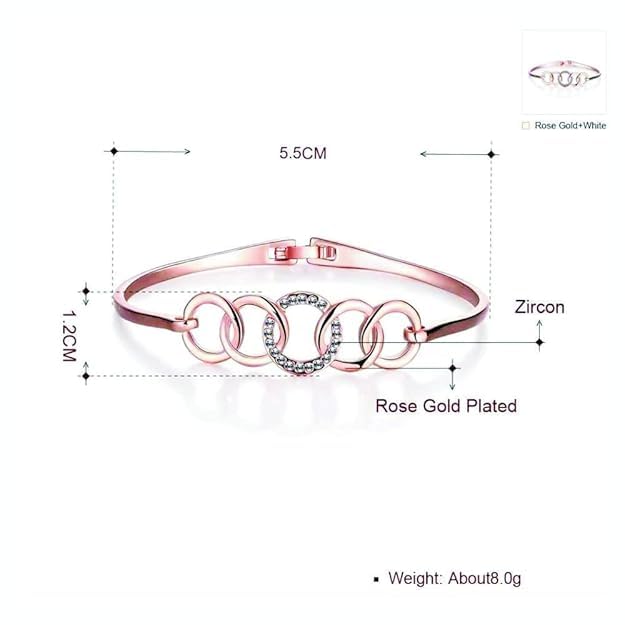 Gold Plated Cubic Zirconia Sstudded Stylish Bracelet