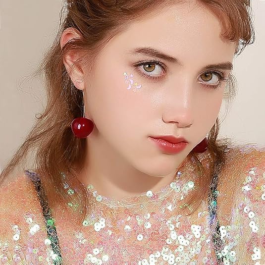 Cherry Drop Earrings, Gold-Plated, Red Enamel, Fashion Statement Dangle Gift for Women and Girls