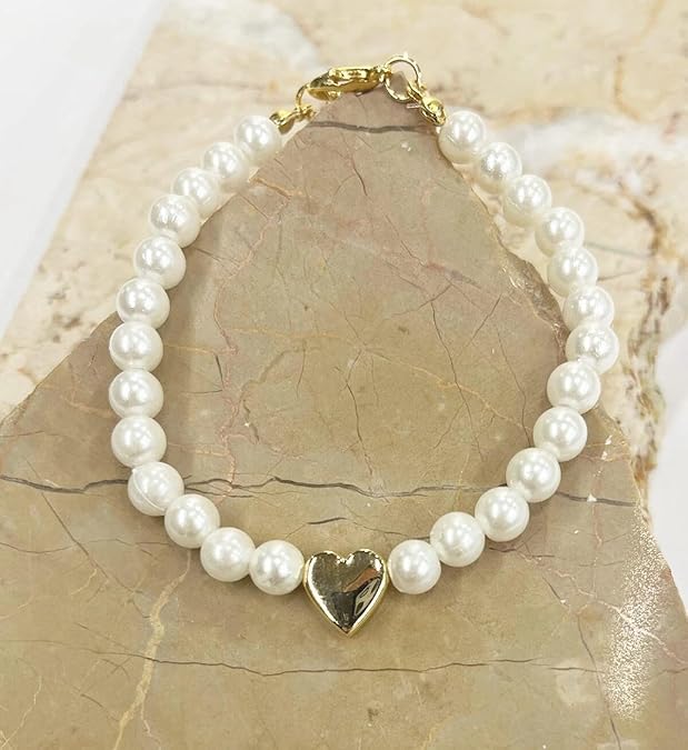 Fashion Jewellery Necklaces Pearl Bridal Wedding Necklace Heart Shape Pearl Choker Necklaces For Women Girls