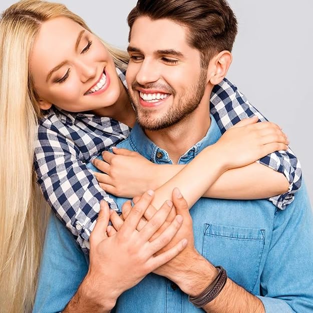 Genuine Brown Leather Braided Wrap Bracelet with Double Magnetic Clasp for Men & Boys