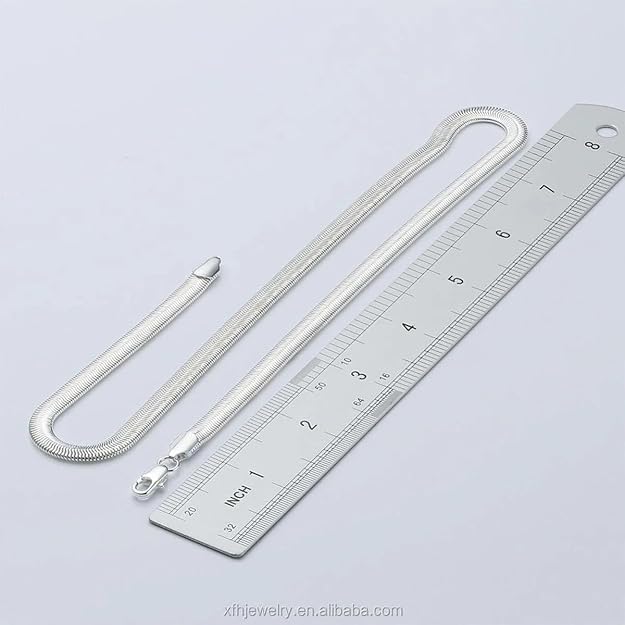 Snake Chain Fashion Jewellery Silver Plated Chain Suitable For All Occastion Sterling Stainless Steel Chain 22"