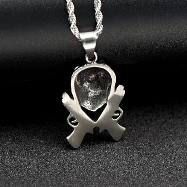 Lion Necklace Rock Punk Style Jewellery Silver Stainless Steel Chain Necklace &amp; Pendant for Men 22"