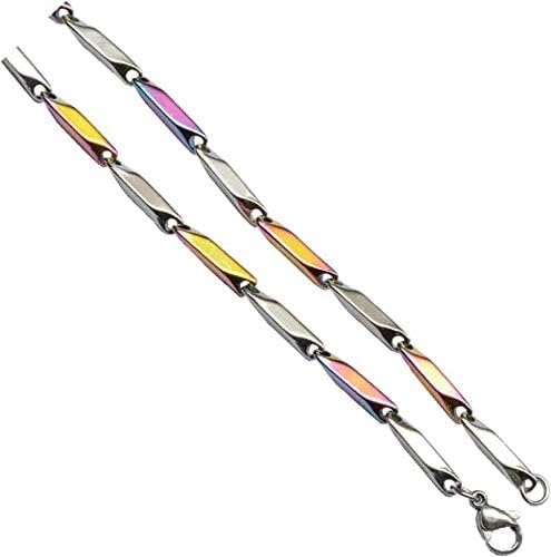 MultiColor Stainless Steel Rice Chain for Men and Boys