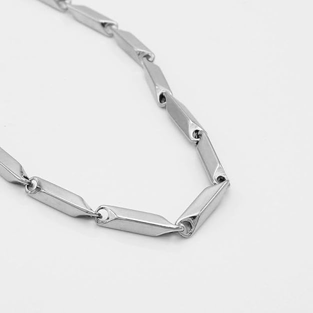 Silver Color Stainless Steel Rice Chain for Men and Boys