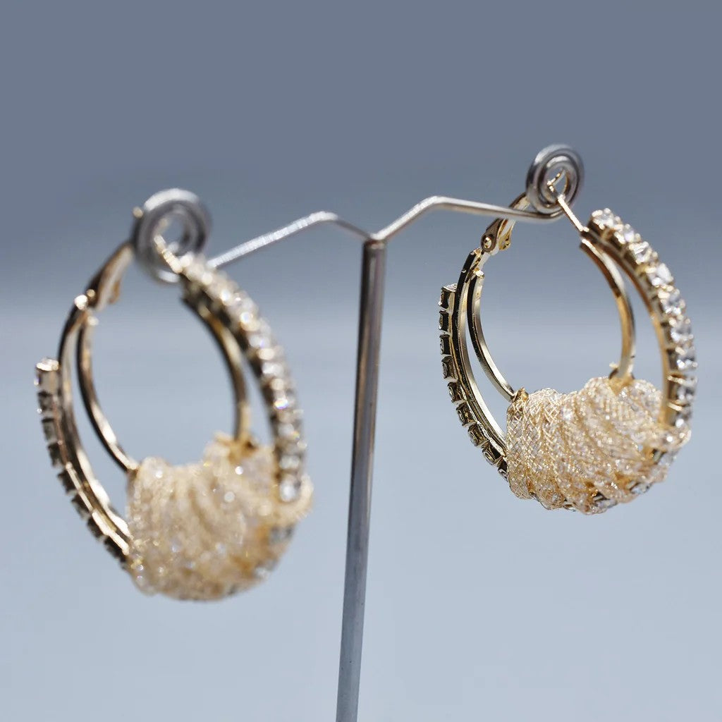 New Design Vintage Chain Hoop Earrings For Women Big Gold Round Earring Brincos Jewelley Female Fashion Statement Gifts