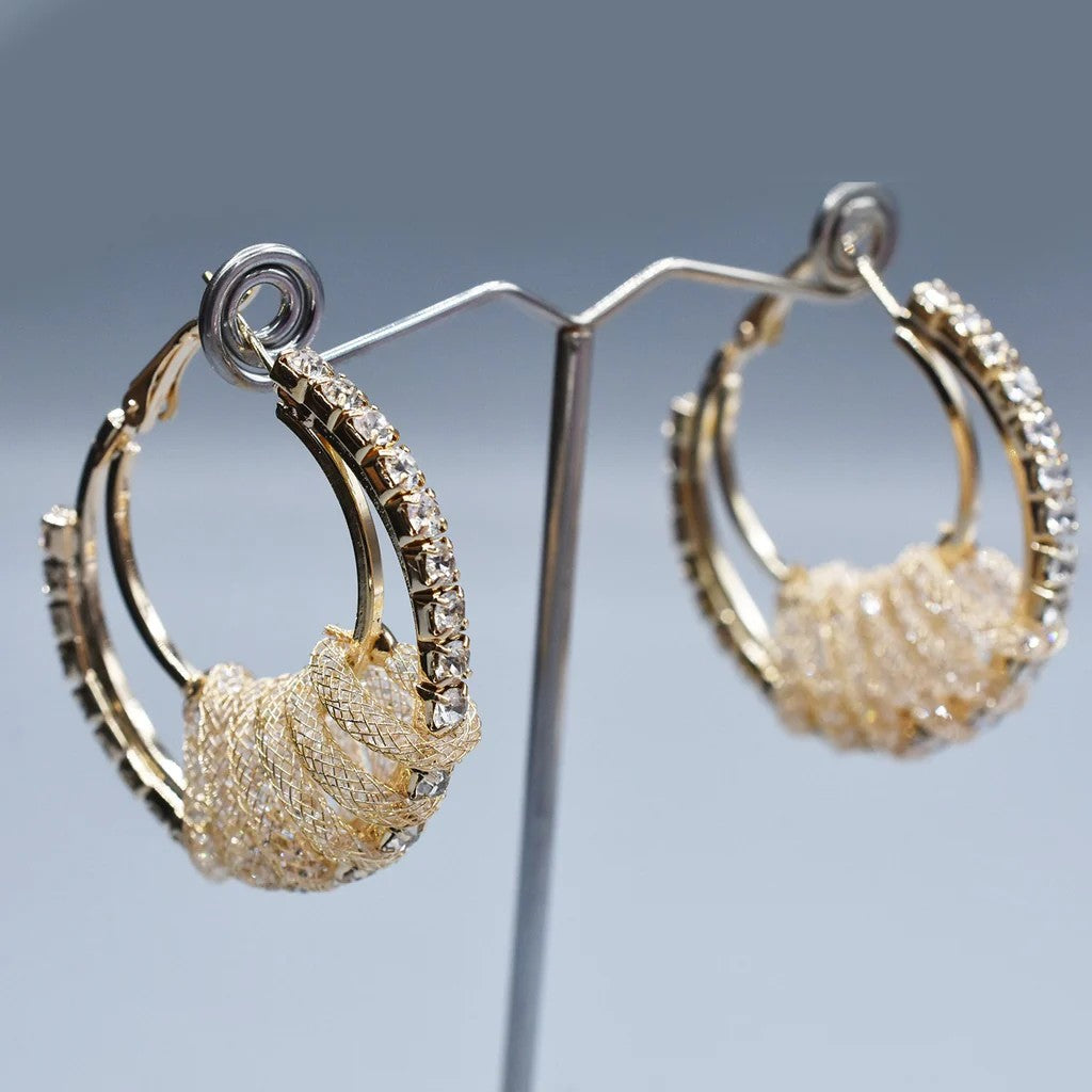 New Design Vintage Chain Hoop Earrings For Women Big Gold Round Earring Brincos Jewelley Female Fashion Statement Gifts