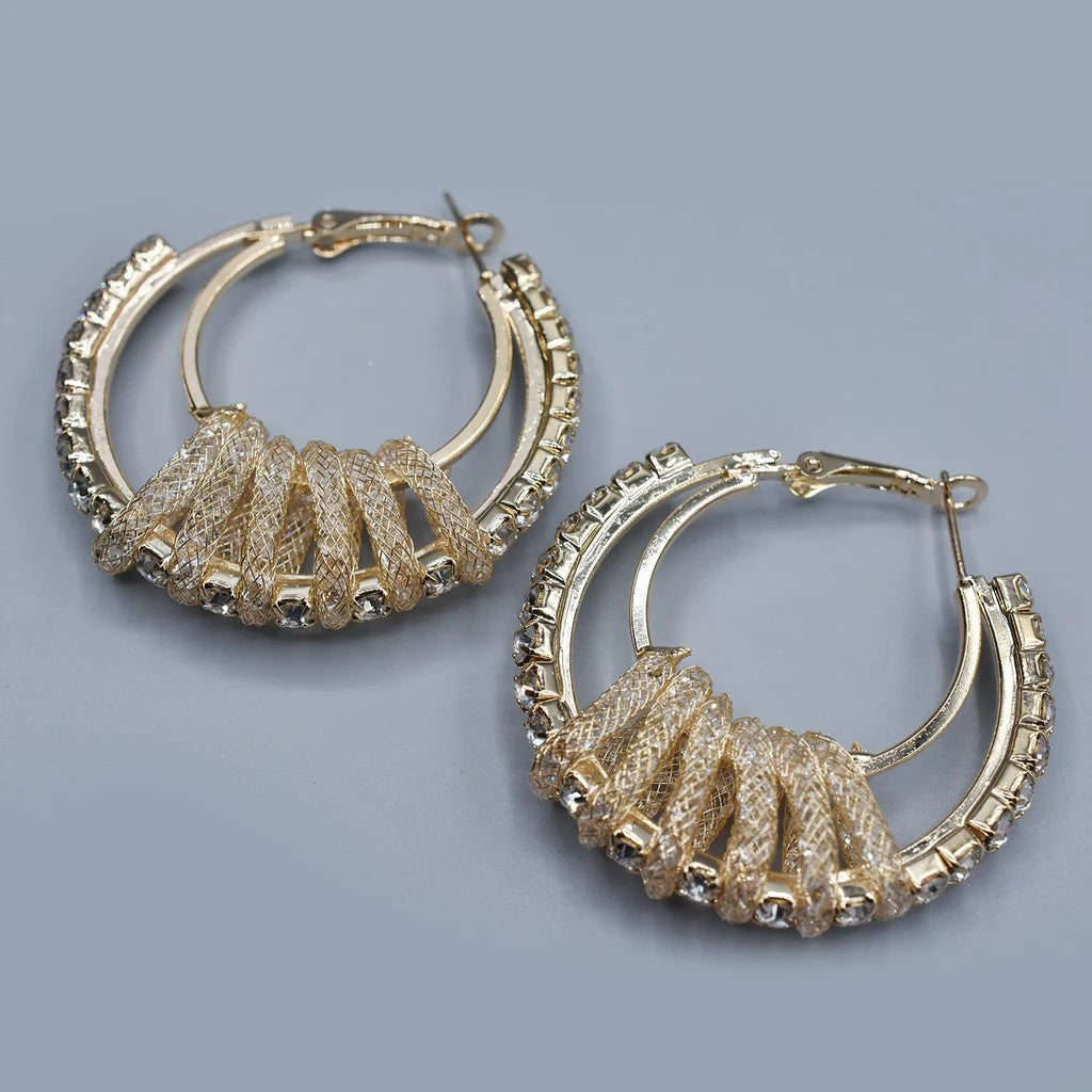 New Design Vintage Chain Hoop Earrings For Women Big Gold Round Earring Brincos Jewelley Female Fashion Statement Gifts