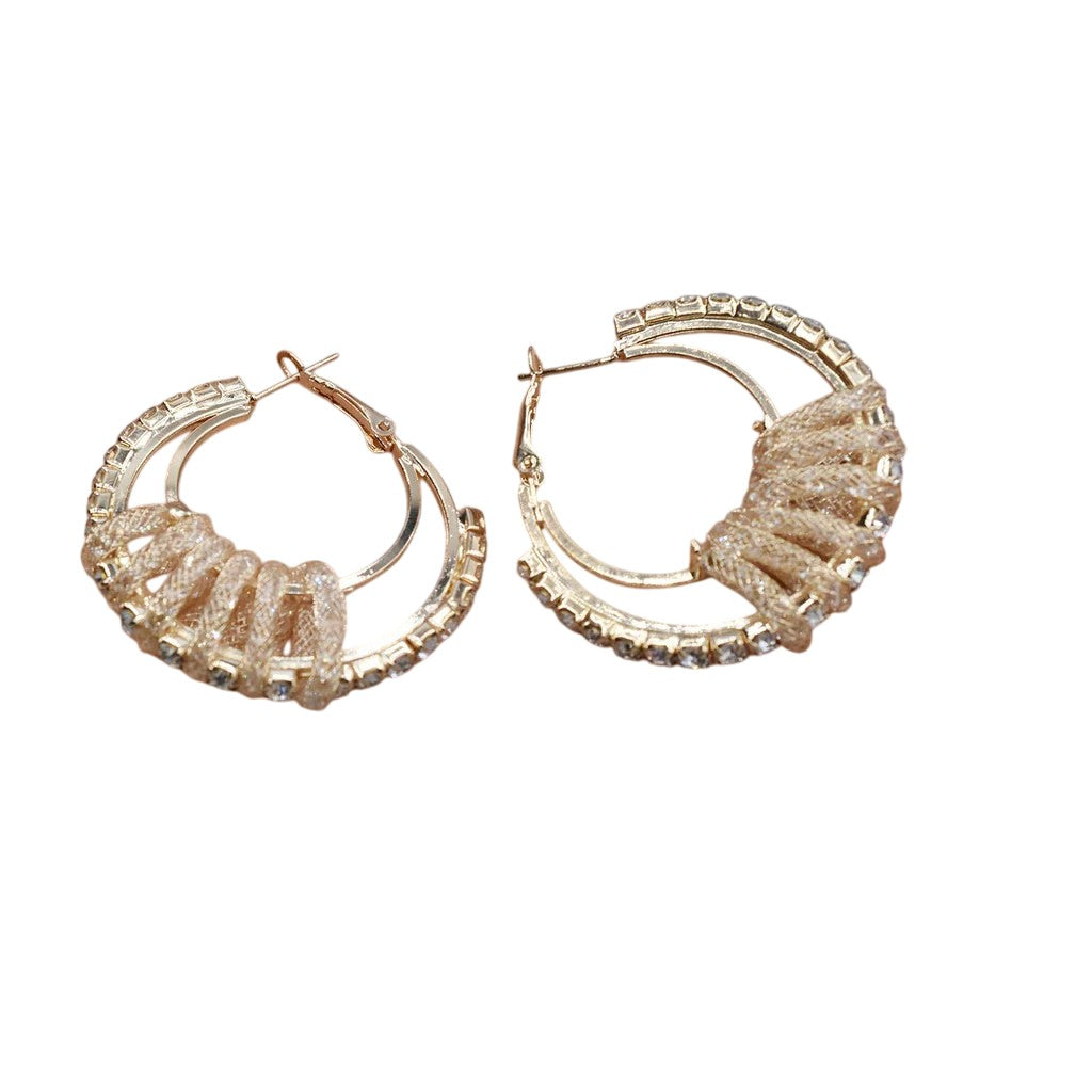 New Design Vintage Chain Hoop Earrings For Women Big Gold Round Earring Brincos Jewelley Female Fashion Statement Gifts