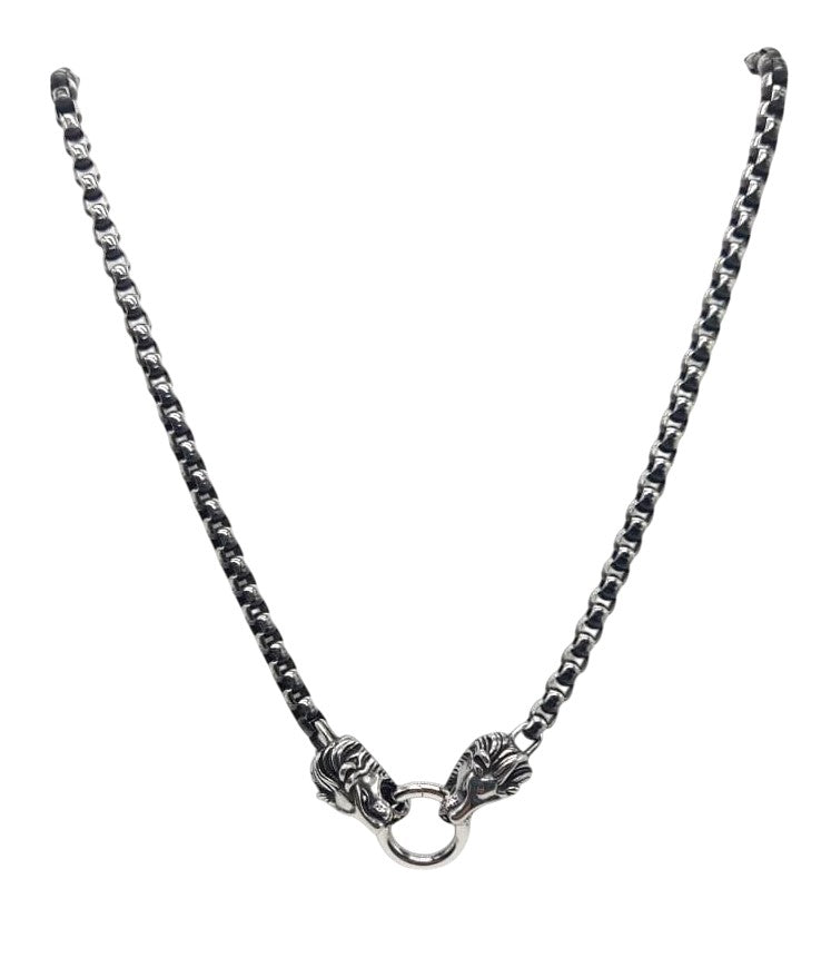 Wolf Head Odin Warrior Cross Pendant Necklace for Men Stainless Steel for Children