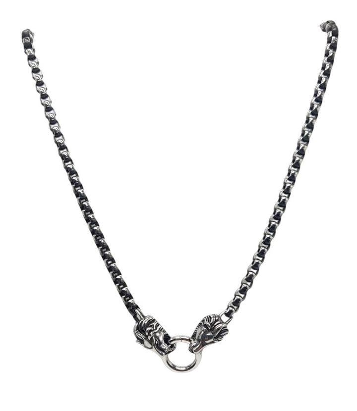 Wolf Head Odin Warrior Cross Pendant Necklace for Men Stainless Steel for Children