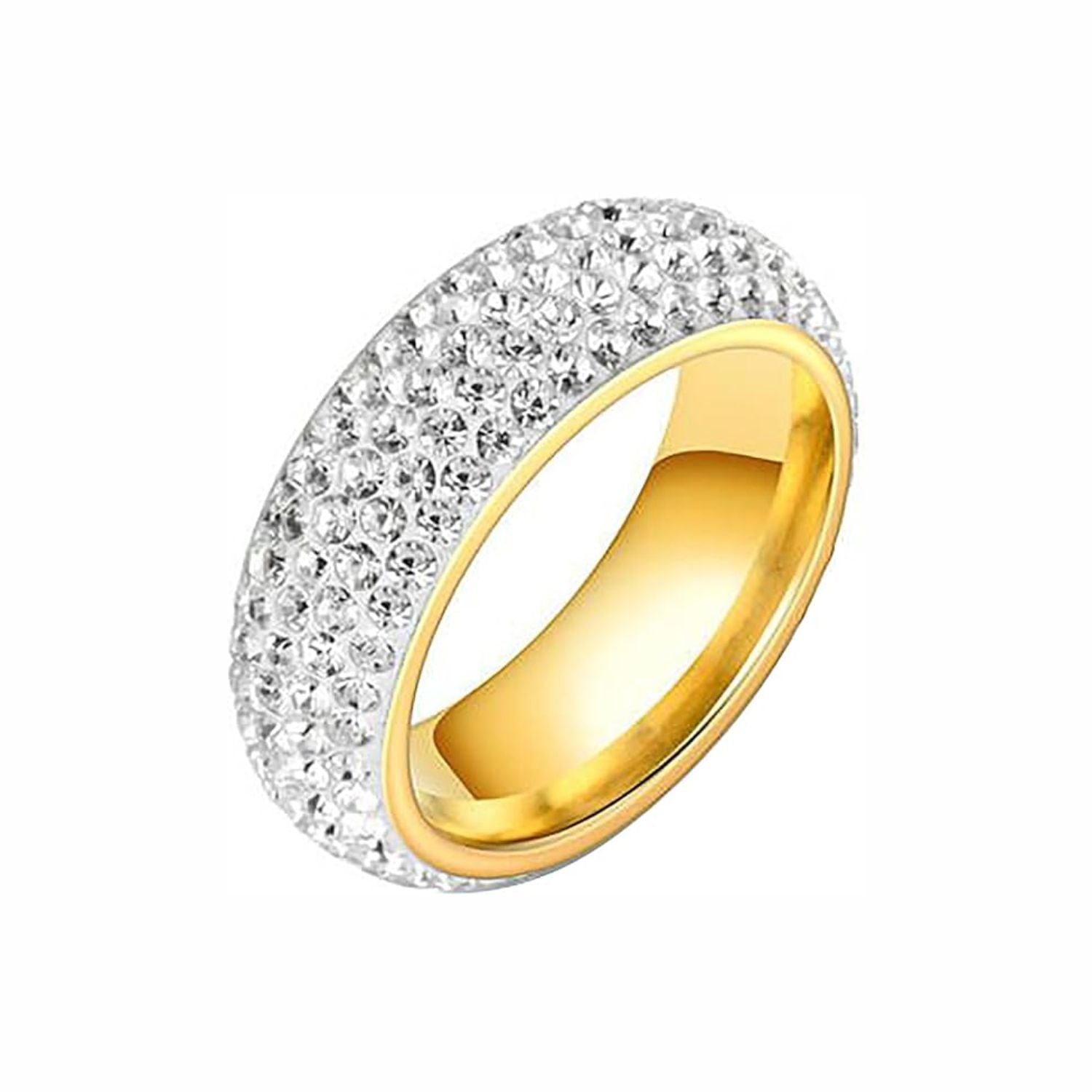 Stylish Diamond Ring For Men And Women | Proposal Couple Band Ring | Five Row Diamond Ring | Jewellery | Finger Rings Size 17-20