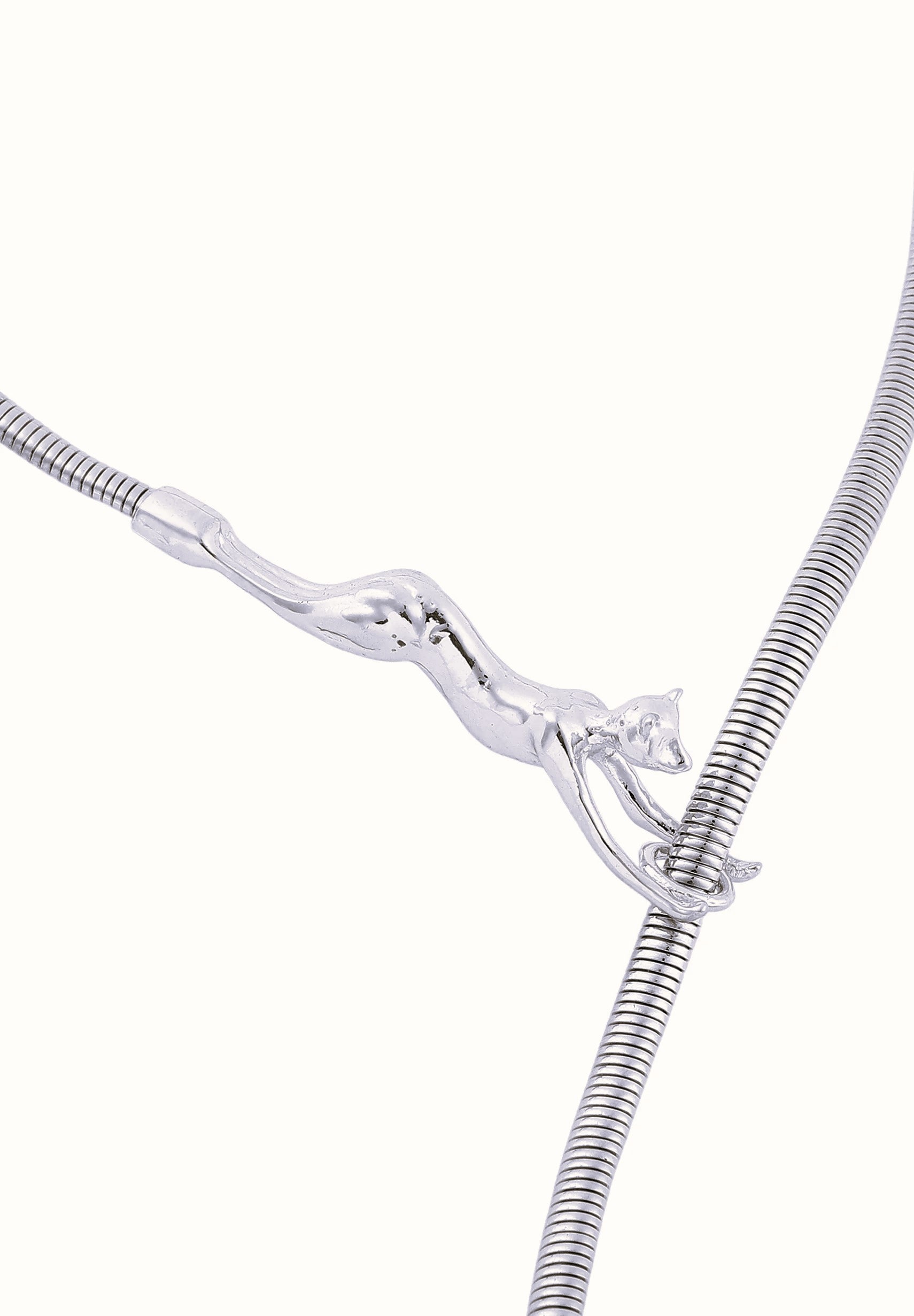 Snake Chain Silver Clasp Designer Fashion Jewellery Adjustable Length Versatile Waist Chain Cat Necklaces for Womens