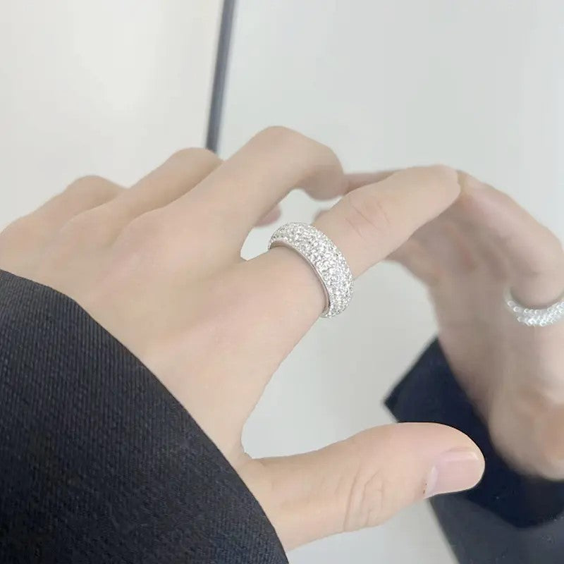 Stylish Diamond Ring For Men And Women | Proposal Couple Band Ring | Five Row Diamond Ring | Jewellery | Finger Rings Size 17-21